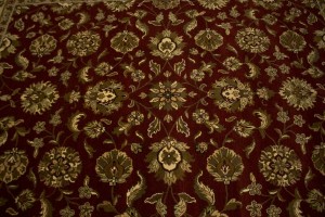 Red Floral 8X10 Indo-Kashan Oriental Rug