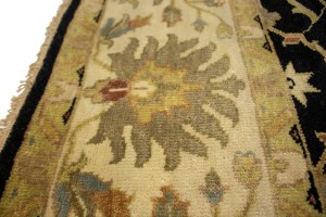 Black Floral 8X11 Osh Chobi Peshawar Oriental Rug