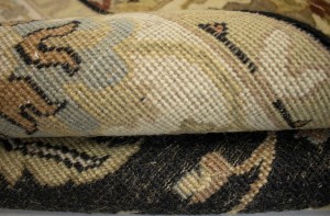 Black Floral 8X11 Osh Chobi Peshawar Oriental Rug