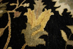 Black Floral 8X11 Osh Chobi Peshawar Oriental Rug