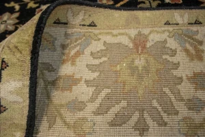 Black Floral 8X10 Osh Chobi Peshawar Oriental Rug