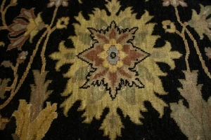 Black Floral 8X10 Osh Chobi Peshawar Oriental Rug