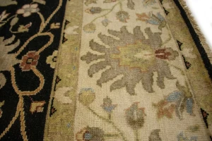 Black Floral 8X10 Osh Chobi Peshawar Oriental Rug