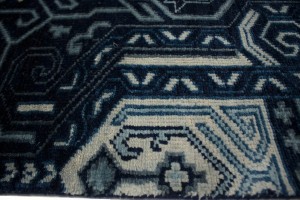 Dark Navy & Gray 3X10 Contemporary Rug