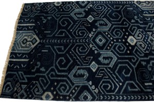 Dark Navy & Gray 3X10 Contemporary Rug