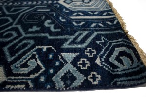 Dark Navy & Gray 3X10 Contemporary Rug