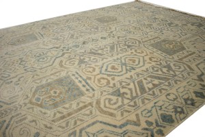 Cream Geometric 5X8 Contemporary Rug