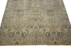 Cream Geometric 5X8 Contemporary Rug