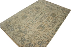 Cream Geometric 5X8 Contemporary Rug