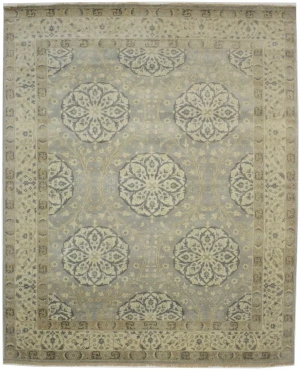 Gray Floral 8X10 Oushak Chobi Oriental Rug