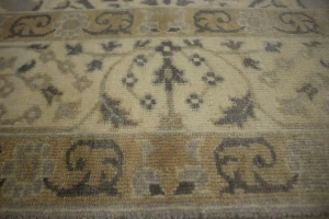 Gray Floral 8X10 Oushak Chobi Oriental Rug