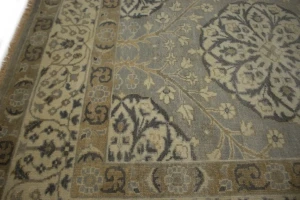 Gray Floral 8X10 Oushak Chobi Oriental Rug