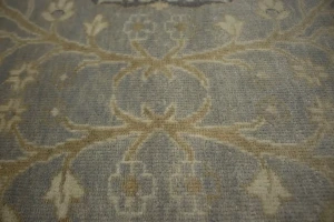 Gray Floral 8X10 Oushak Chobi Oriental Rug