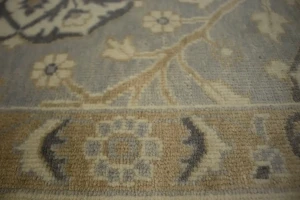 Gray Floral 8X10 Oushak Chobi Oriental Rug