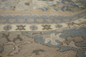 Brownish Gray Floral 9X12 Transitional Osh Chobi Oriental Rug