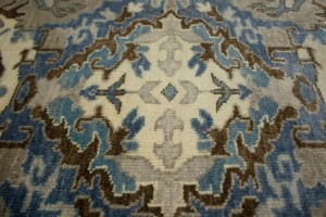 Brownish Gray Floral 9X12 Transitional Osh Chobi Oriental Rug