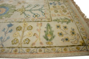 Ivory Floral 5X8 Osh Chobi Oriental Rug