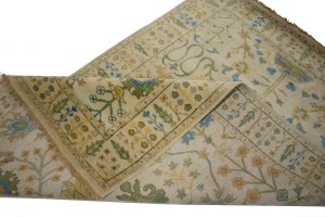 Ivory Floral 5X8 Osh Chobi Oriental Rug