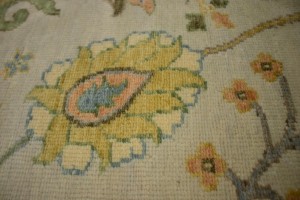 Ivory Floral 5X8 Osh Chobi Oriental Rug