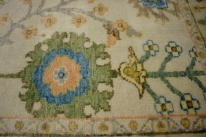 Ivory Floral 5X8 Osh Chobi Oriental Rug