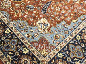 Rust Floral 8X10 Sarouk Goravan Heriz Oriental Rug