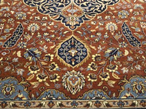 Rust Floral 8X10 Sarouk Goravan Heriz Oriental Rug