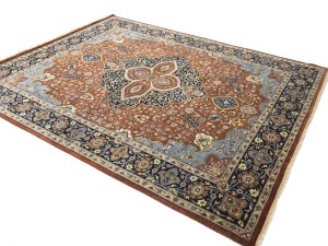 Rust Floral 8X10 Sarouk Goravan Heriz Oriental Rug