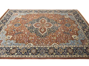 Rust Floral 8X10 Sarouk Goravan Heriz Oriental Rug