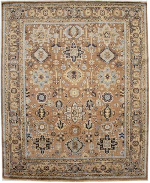 Rust Tribal Geometric 8X10 Indo-Karajeh Oriental Rug