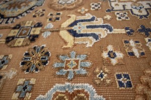 Rust Tribal Geometric 8X10 Indo-Karajeh Oriental Rug