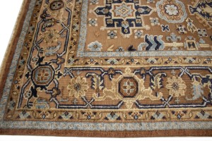 Rust Tribal Geometric 8X10 Indo-Karajeh Oriental Rug