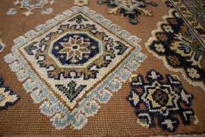 Rust Tribal Geometric 8X10 Indo-Karajeh Oriental Rug