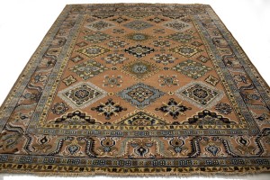 Rust Tribal Geometric 8X10 Indo-Karajeh Oriental Rug
