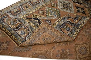 Rust Tribal Geometric 8X10 Indo-Karajeh Oriental Rug