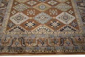 Rust Tribal Geometric 8X10 Indo-Karajeh Oriental Rug