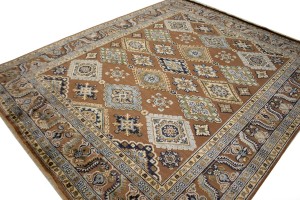 Rust Tribal Geometric 8X10 Indo-Karajeh Oriental Rug