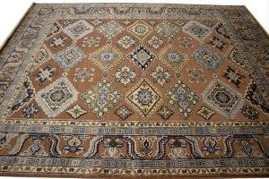 Rust Tribal Geometric 8X10 Indo-Karajeh Oriental Rug
