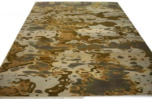 Multicolored Abstract 8X10 Oriental Modern Rug