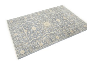 Slate Floral Transitional 4X6 Oriental Rug