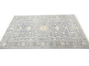 Slate Floral Transitional 4X6 Oriental Rug