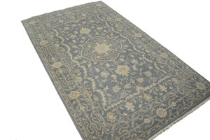 Muted Slate Floral 5x8 Modern Oriental Rug