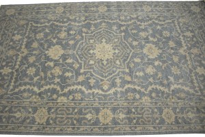 Muted Slate Floral 5x8 Modern Oriental Rug