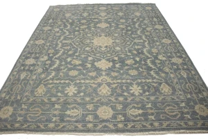 Slate Floral Transitional 8X10 Oriental Rug