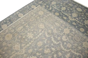 Slate Floral Transitional 8X10 Oriental Rug