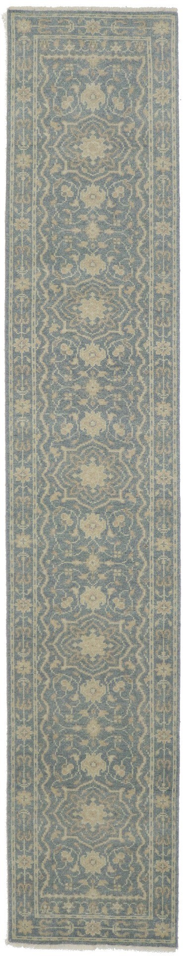 Slate Floral Transitional 3X14 Oriental Runner Rug