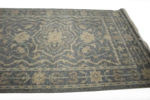 Slate Floral Transitional 3X14 Oriental Runner Rug