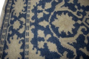 Slate Blue Floral 4X6 Oriental Rug