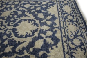 Slate Blue Floral 5X8 Oriental Rug