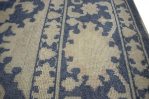 Slate Blue Floral 9X12 Oriental Rug