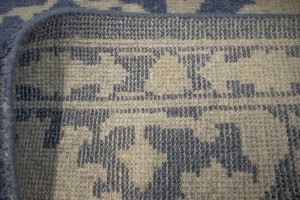 Slate Blue Floral 9X12 Oriental Rug